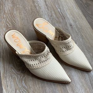 NWOT Sam Edelman Lillianna Woven Heel Mules